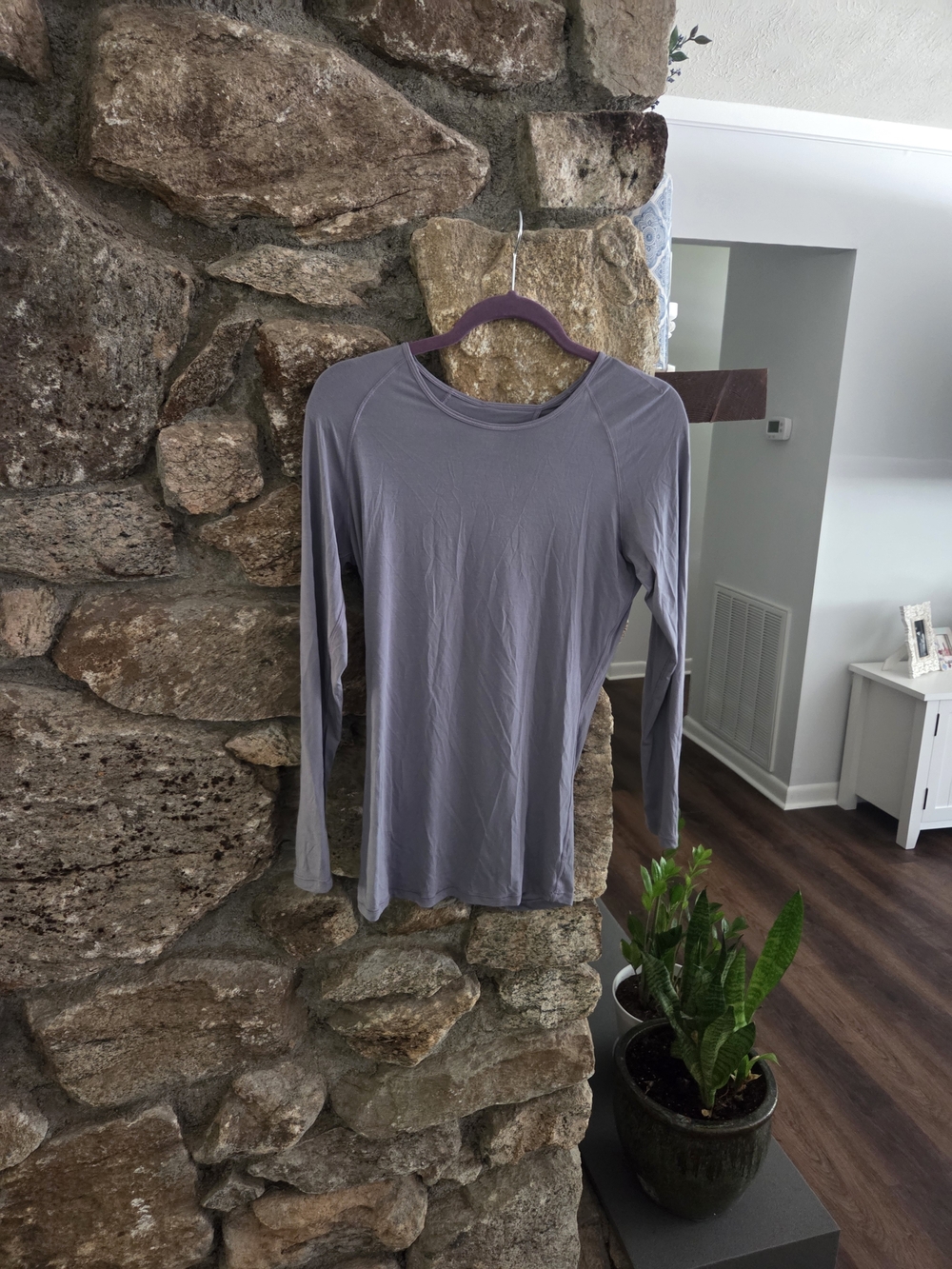 lululemon athletica Long-Sleeve Crew Top in Dusty Lavender Gray